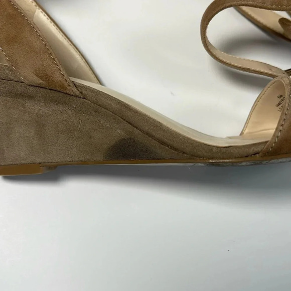 Nine West Ventana Ankle Strap Sand Demi Wedge Sandals Women's Size 6 - Picture 7 of 8